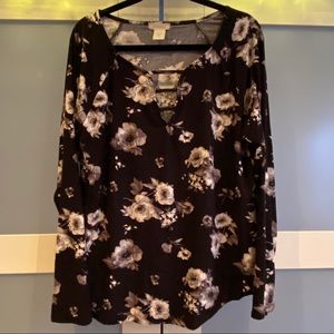 Loralette Long Sleeve Floral Top